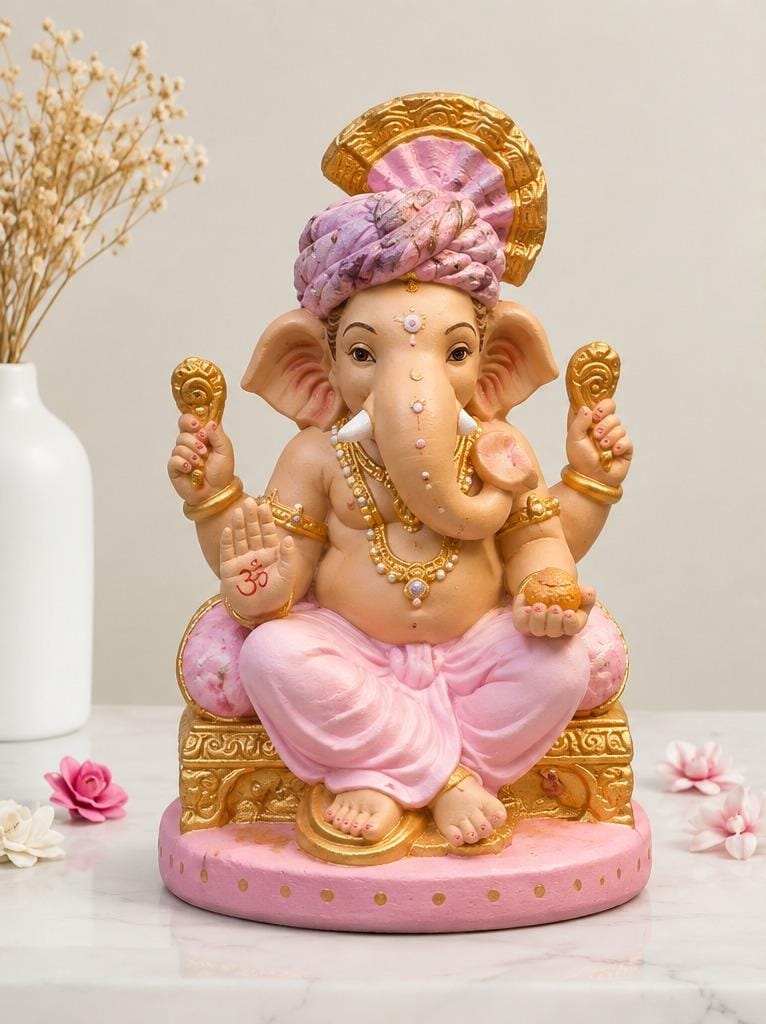 Handcrafted Pastel Ganpati Bappa Idol