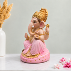 Elegant Golden Throne Ganpati Idol