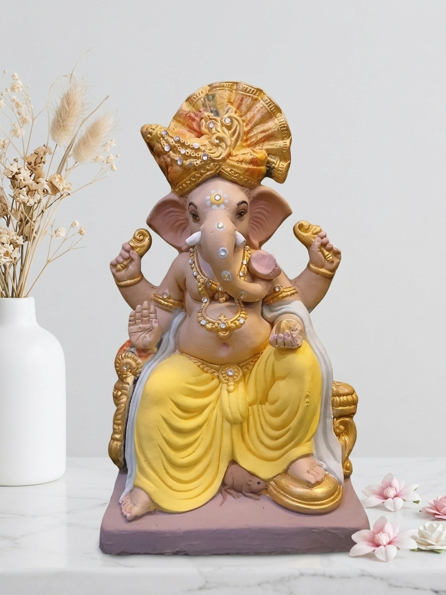 Handcrafted Pastel Ganpati Statue