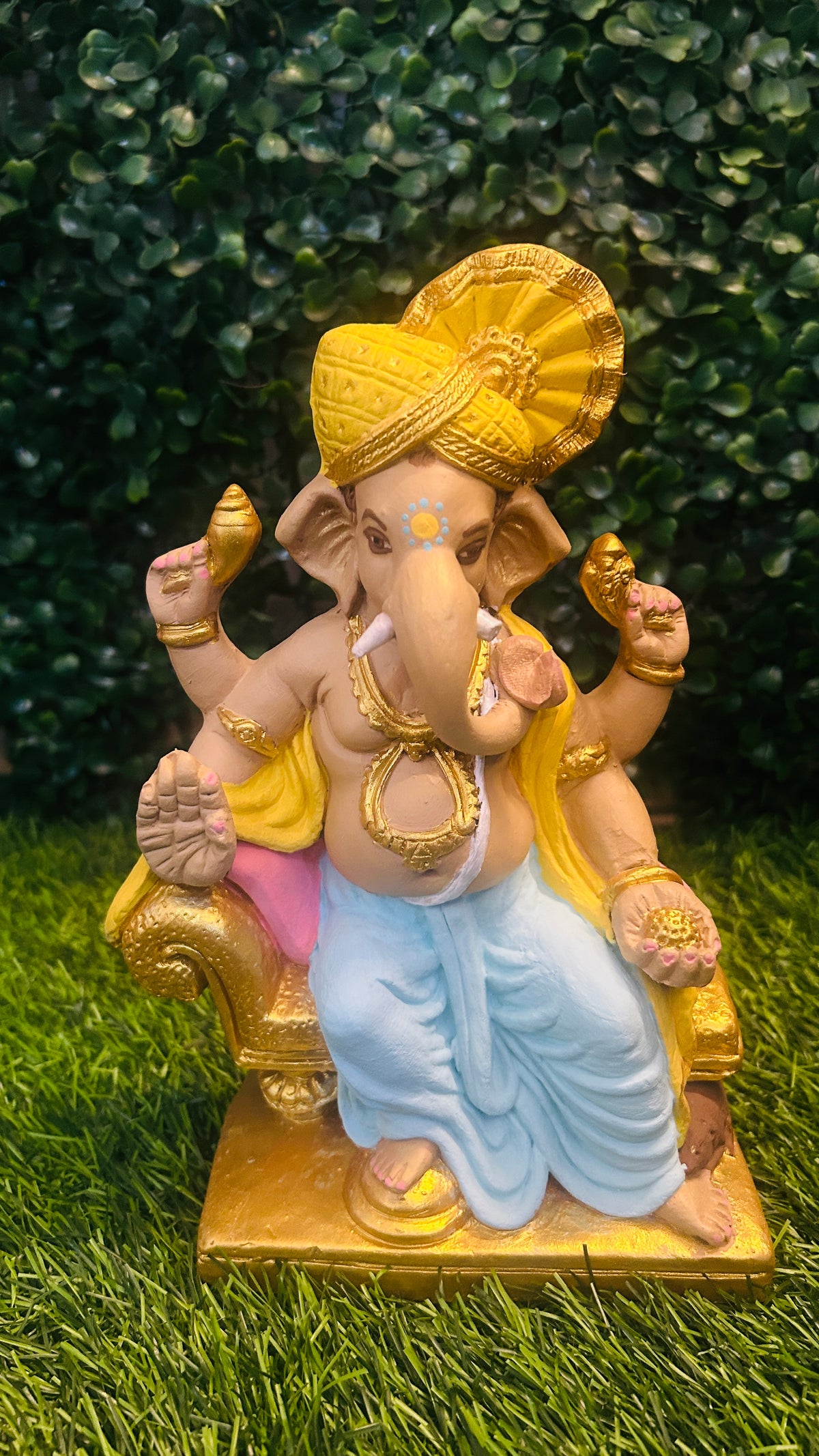 10INCH Ganadhyaksha Eco-Friendly Ganpati | Plant-A-Ganesha