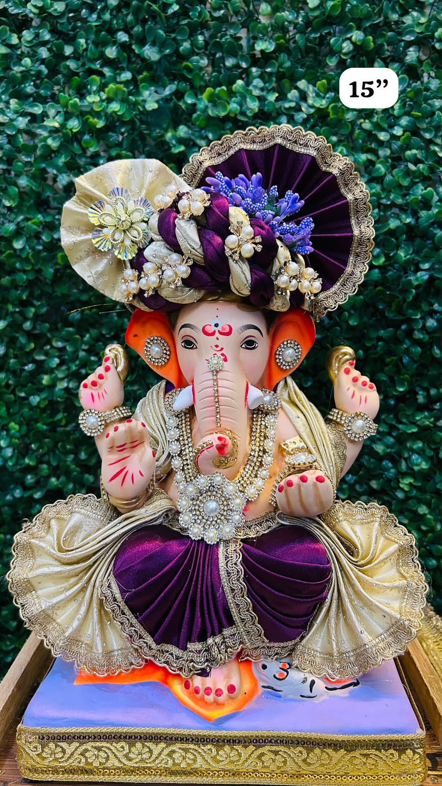 15 INCH Mahaganapati Eco-Friendly Ganpati | Plant-A-Ganesha