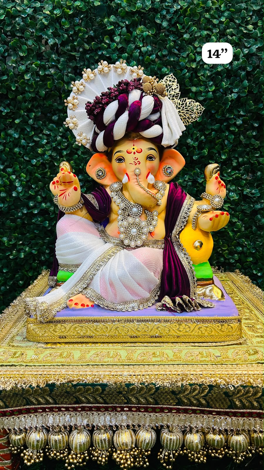 14INCH Gajavaktra Eco-Friendly Ganpati | Plant-A-Ganesha