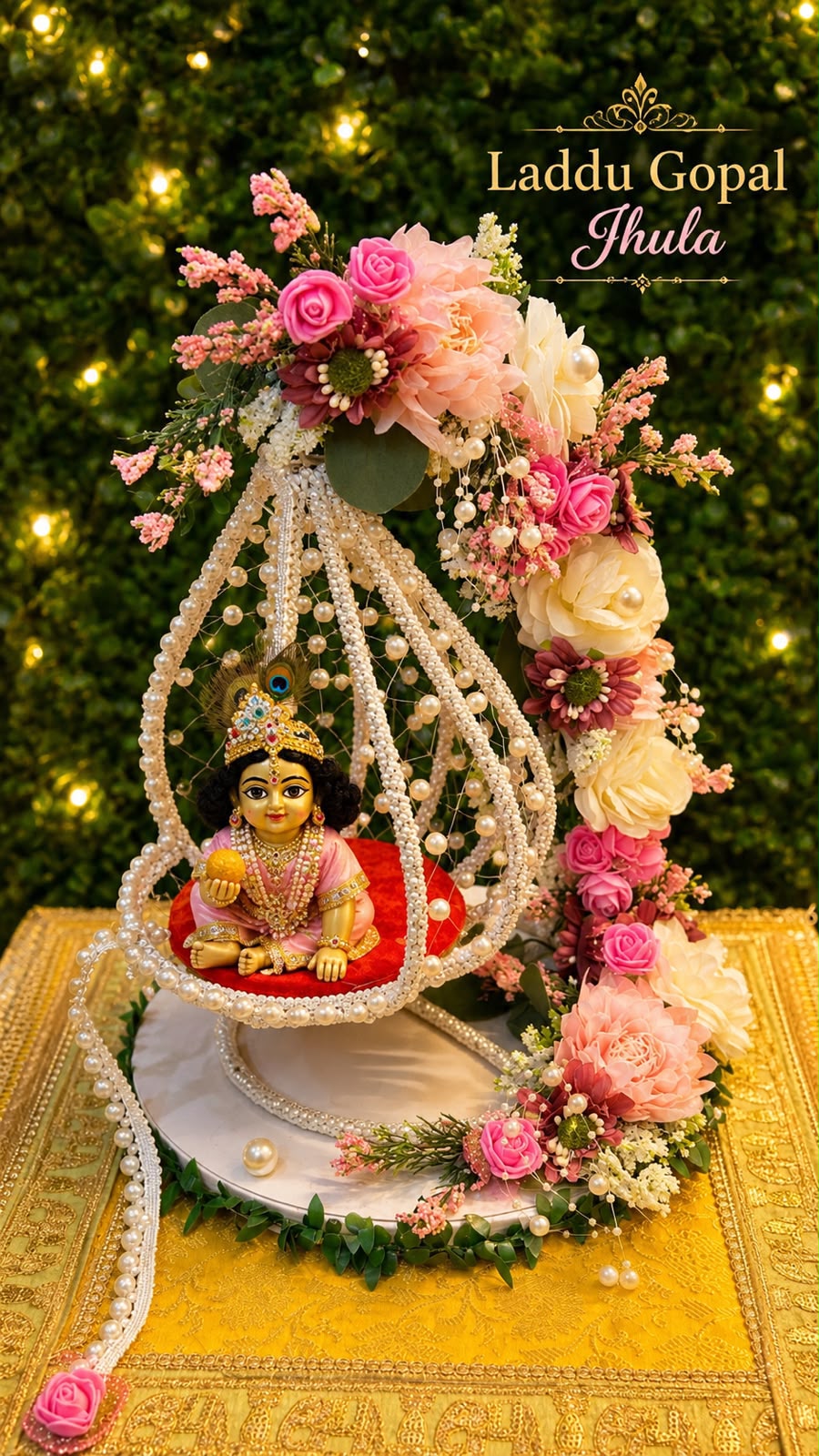 Laddu Gopal Jhula – Elegant Decorative Jhula