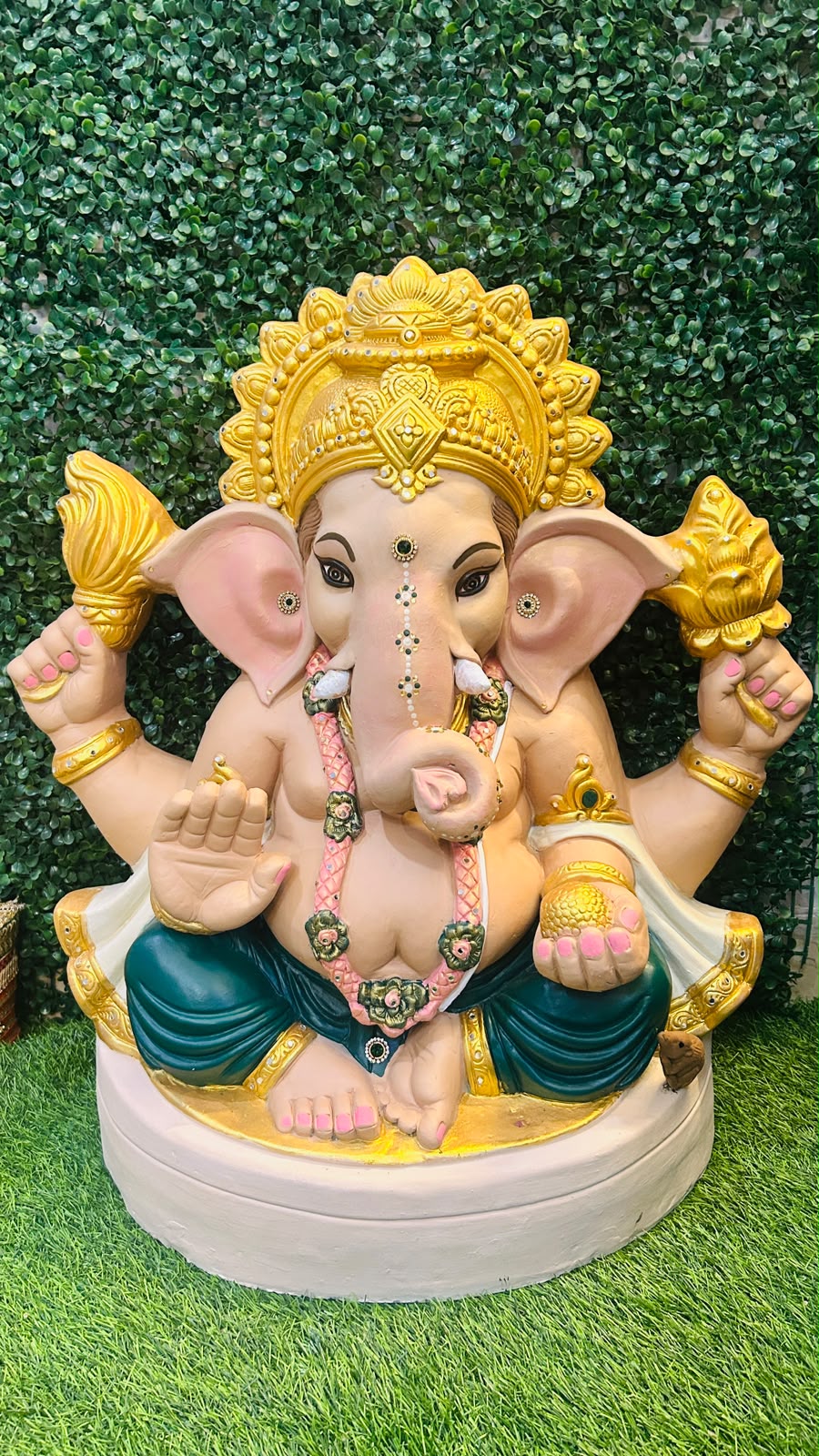 28 Inches Eco Friendly Hand painted Ganesha