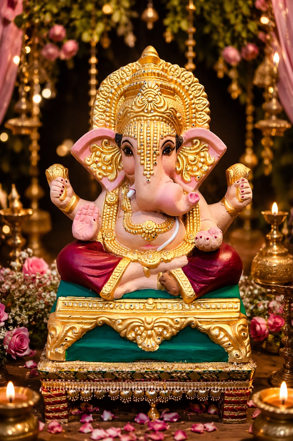 24 INCH Eco-Friendly Hand-Painted Ganesha
