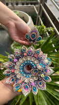 Beautiful Laddu Gopal Posak | Peacock Designer Dress with Patka &amp; Pagri | Size 0-1