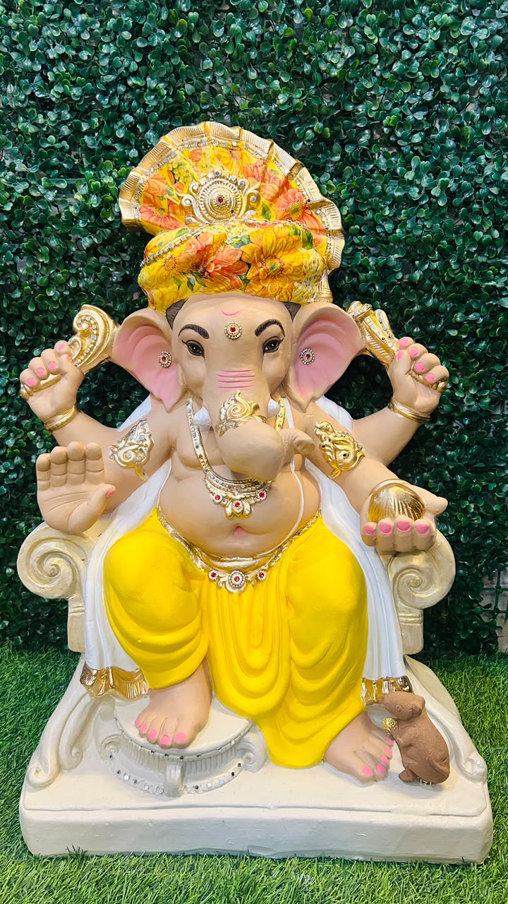 26 Inch Eco-Friendly Ganesh Idol | Plant-A-Ganesha | Sustainable Ganpati Murti