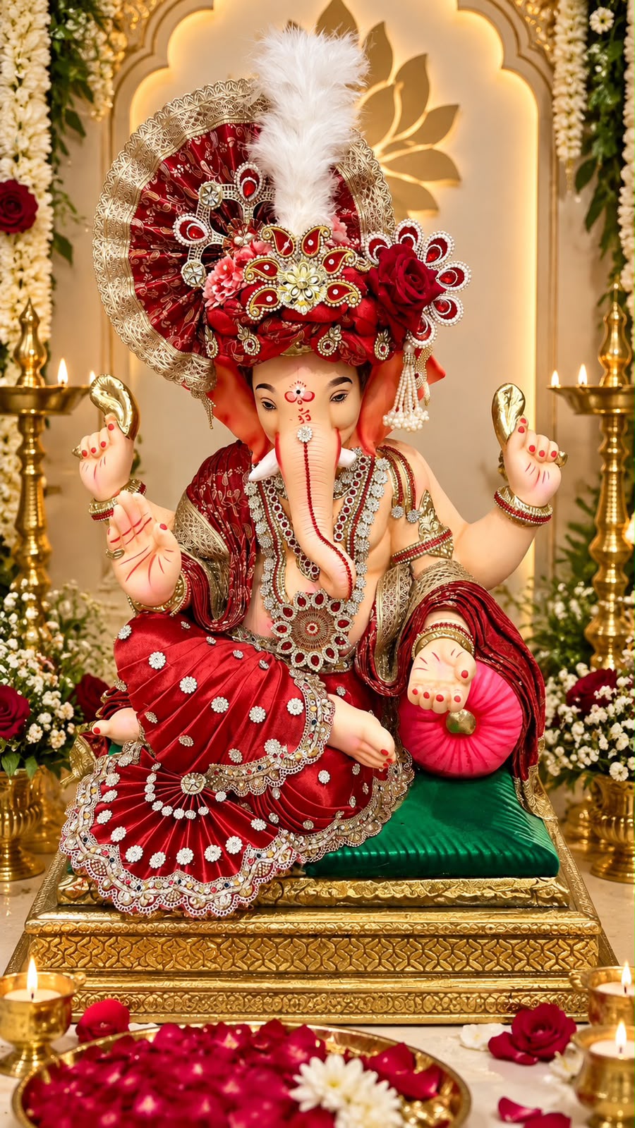 28 Inch Eco-Friendly Ganpati Murti | Plant-A-Ganesha | Green Ganesh Idol