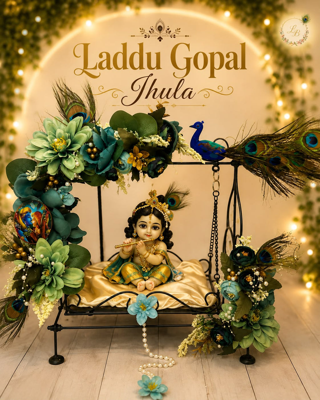 Metal Laddu Gopal Jhula