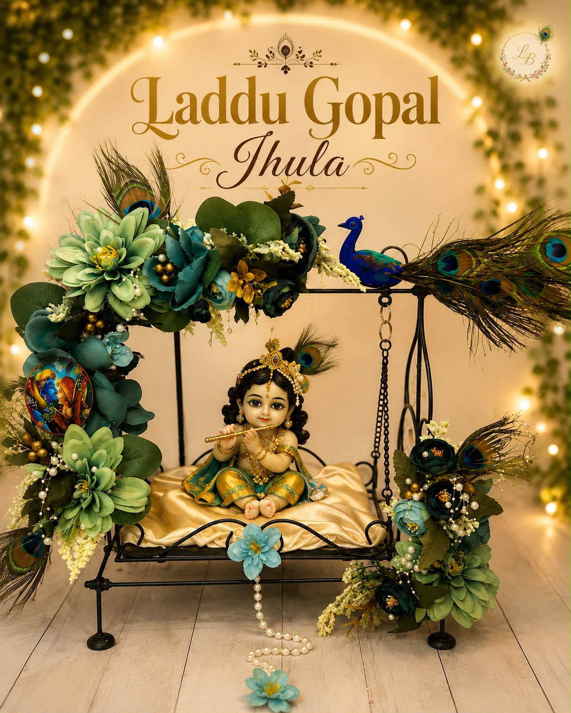 Metal Laddu Gopal Jhula
