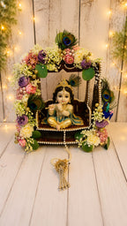 Wooden Laddu Gopal Jhula