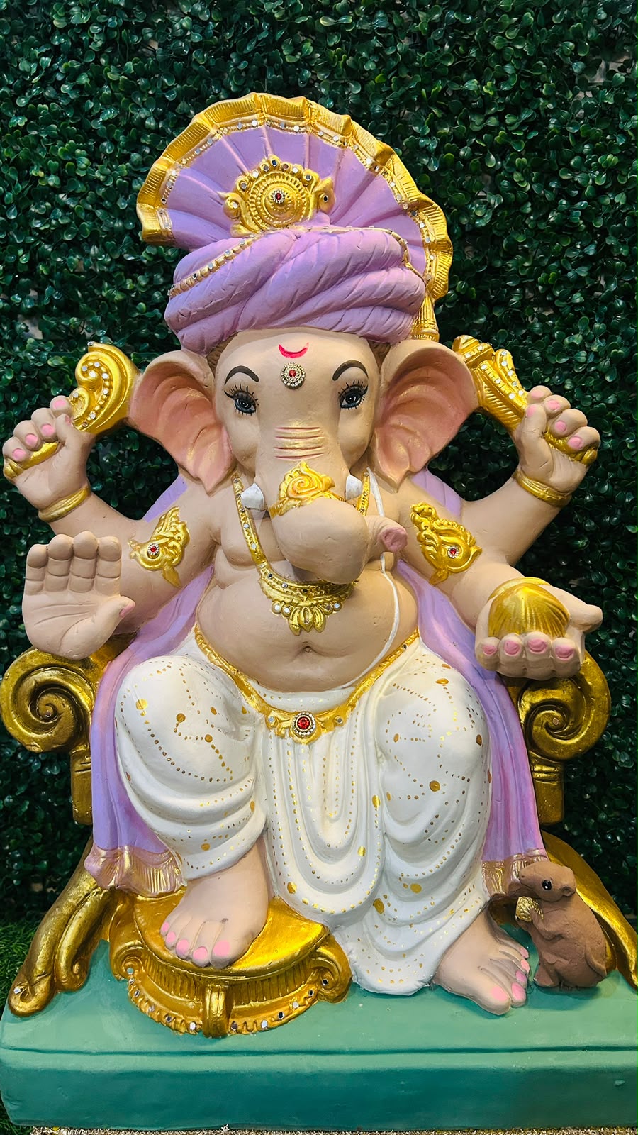 28 Inches Eco Friendly Hand Painted Ganesha