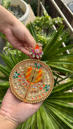Beautiful Laddu Gopal Posak | Gota Designer Krishna Ji Dress | Size 0