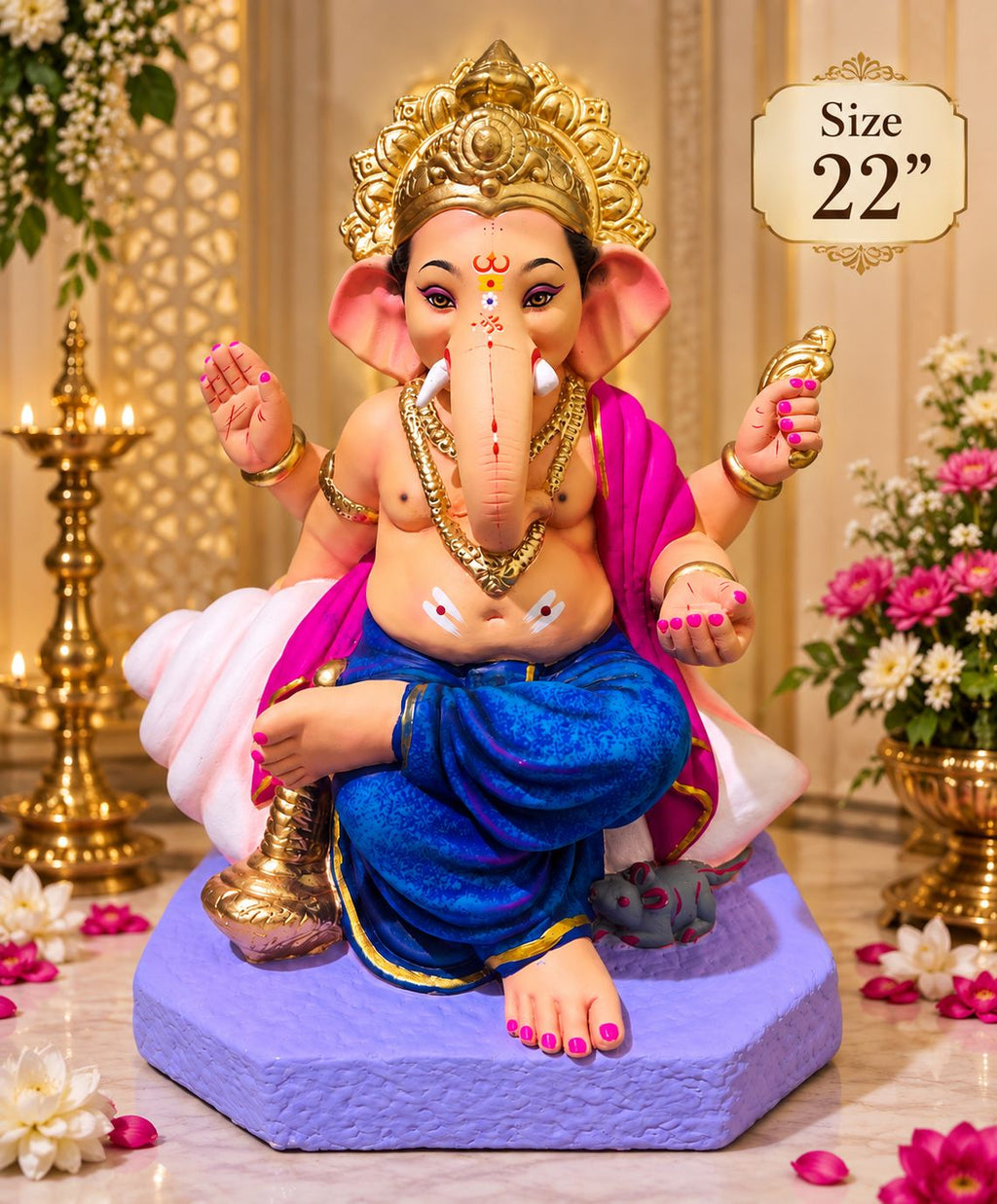 22 Inch Eco-Friendly Ganesha Idol | Plant-A-Ganesha | Eco-Friendly Ganpati Murti