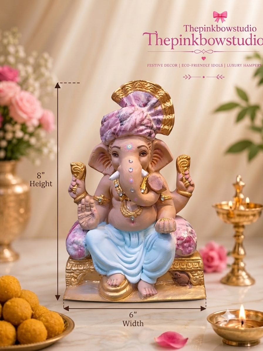 Handcrafted Pastel Ganpati Bappa Idol