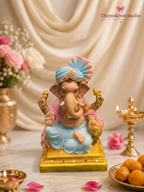 Serene Ganesha on Golden Pedestal