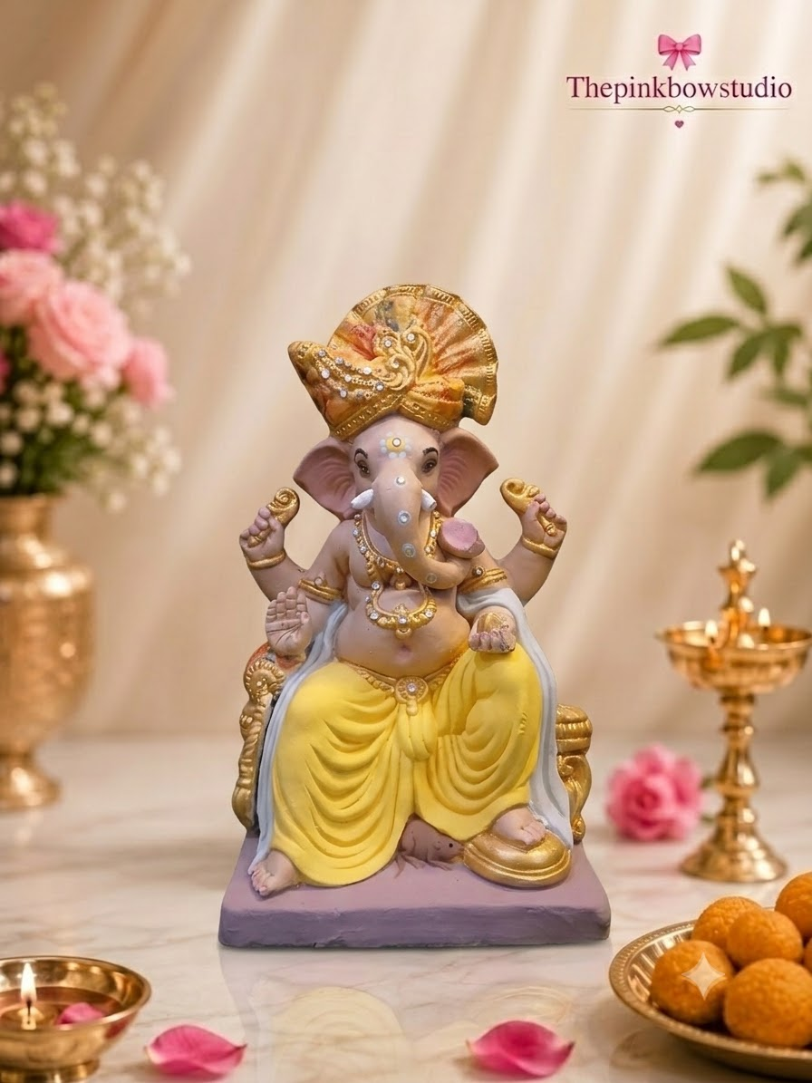 Handcrafted Pastel Ganpati Statue