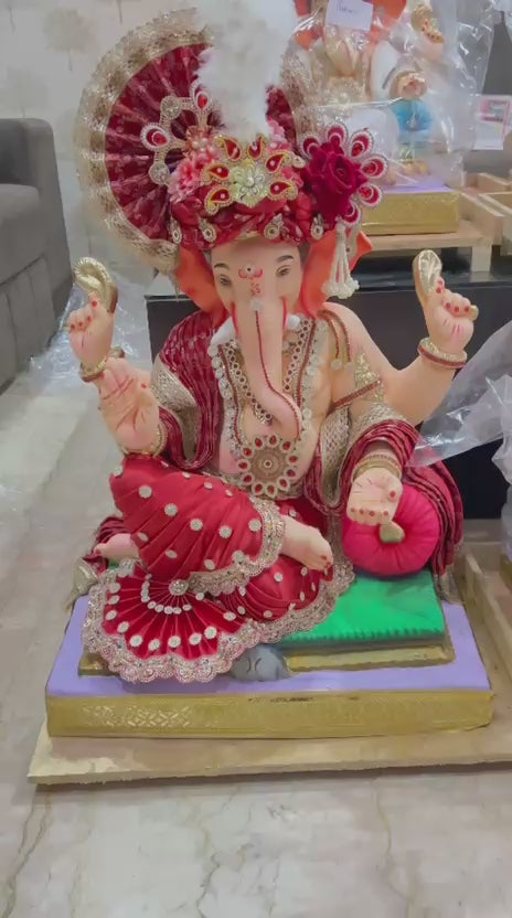 28 Inch Eco-Friendly Ganpati Murti | Plant-A-Ganesha | Green Ganesh Idol