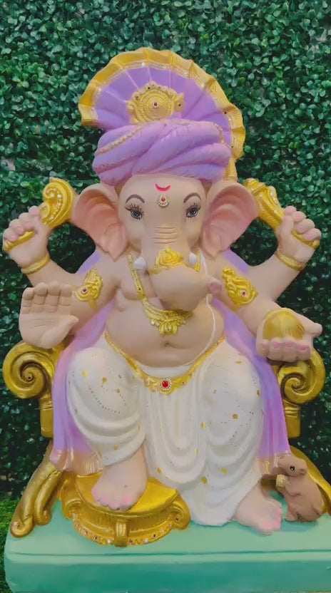 28 Inches Eco Friendly Hand Painted Ganesha