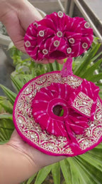 Beautiful Laddu Gopal Posak | Lehriya Zari &amp; Gotta Border Dress | Size 0-1