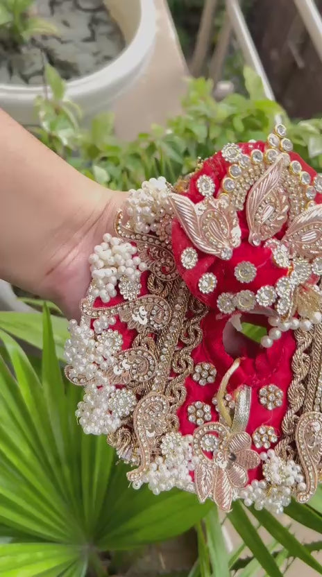 Beautiful Laddu Gopal Posak | Lehriya Zari &amp; Gotta Border Dress | Size 2-3