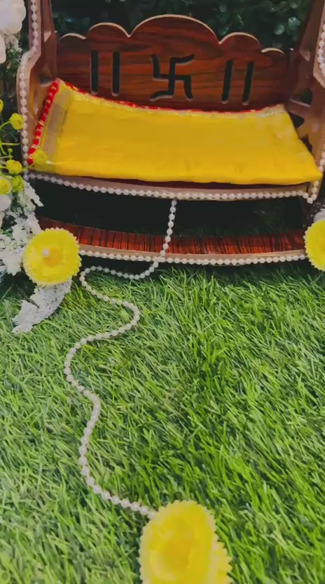 Peacock Design Laddu Gopal Jhula | Krishna Ji Decorative Swing