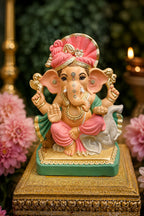 20 Inch Hand-Painted Eco-Friendly Plant Ganesha | Handmade Decorative Ganesh Idol